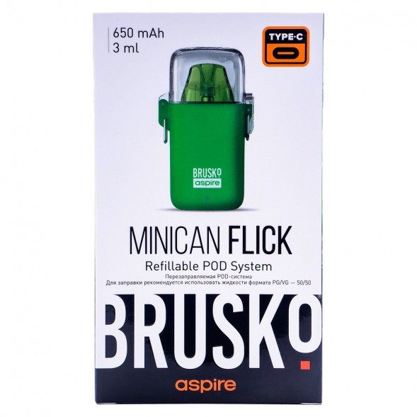 Электронная сигарета Brusko - Minican Flick (Зелёный) купить в Перми