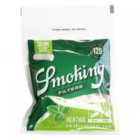 Фильтры для самокруток Smoking - Slim Menthol (120 штук, 15x6 мм) купить в Перми