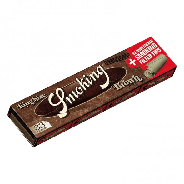 Бумага для самокруток Smoking - King Size Brown + Filter Tips (110х44 мм, 33 штуки) купить в Перми