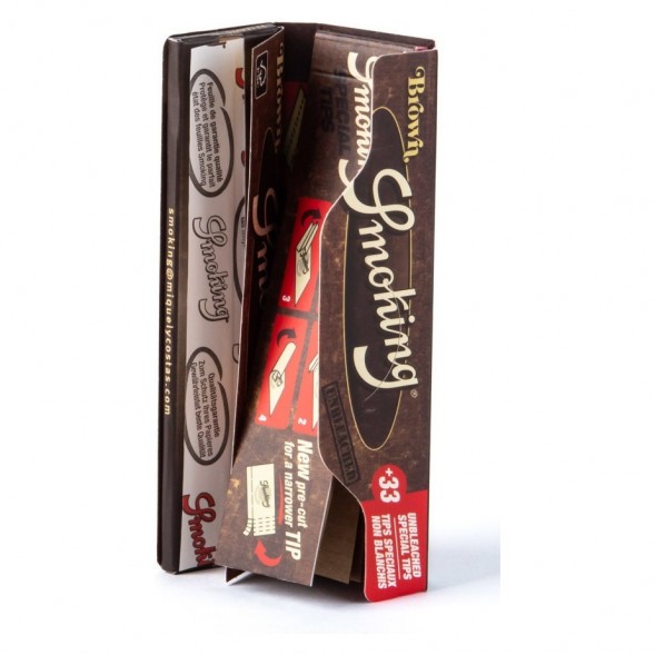 Бумага для самокруток Smoking - King Size Brown + Filter Tips (110х44 мм, 33 штуки) купить в Перми