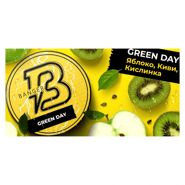 Табак Banger - Green Day (Яблоко, Киви, Кислинка, 100 грамм) купить в Перми