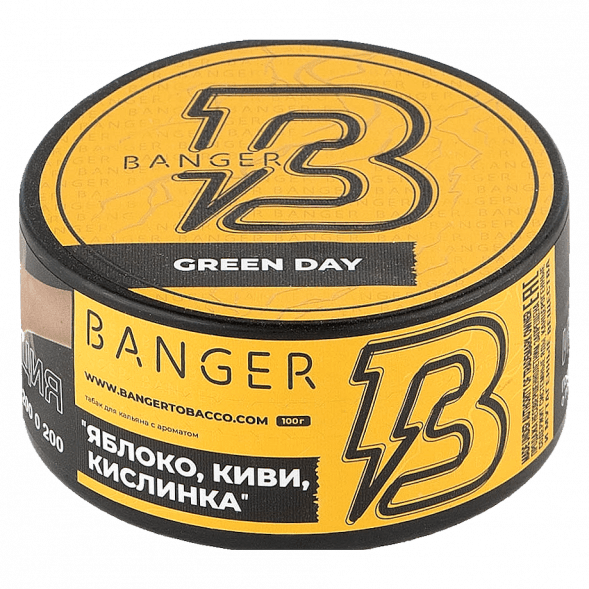 Табак Banger - Green Day (Яблоко, Киви, Кислинка, 100 грамм) купить в Перми