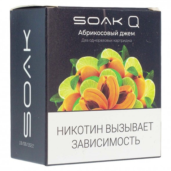 Картридж SOAK Q - Абрикосовый Джем (1500 затяжек х 2 шт.) купить в Перми