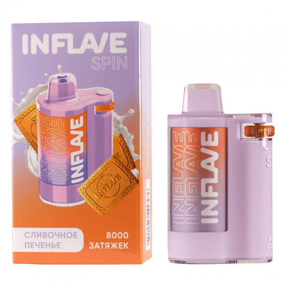 INFLAVE SPIN - Сливочное Печенье (8000 затяжек) купить в Перми