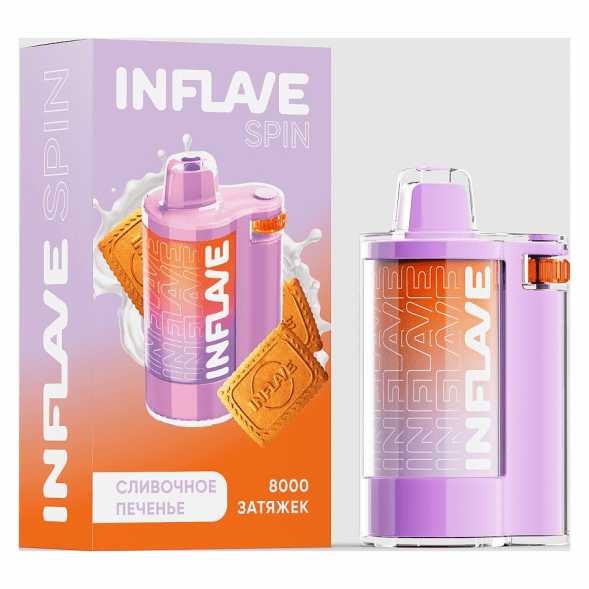 INFLAVE SPIN - Сливочное Печенье (8000 затяжек) купить в Перми