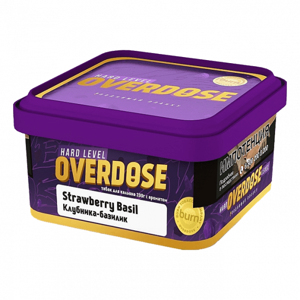 Табак Overdose - Strawberry Basil (Клубника-Базилик, 200 грамм) купить в Перми