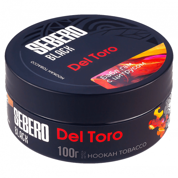 Табак Sebero Black - Del Toro (Бабл гам с Цитрусом, 100 грамм) купить в Перми