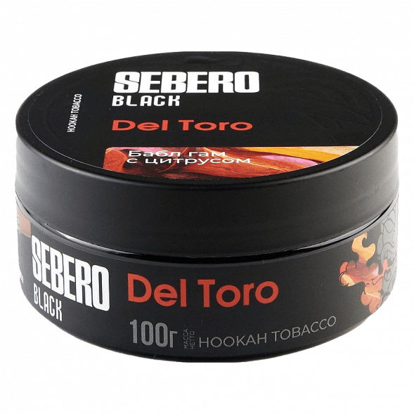 Табак Sebero Black - Del Toro (Бабл гам с Цитрусом, 100 грамм) купить в Перми