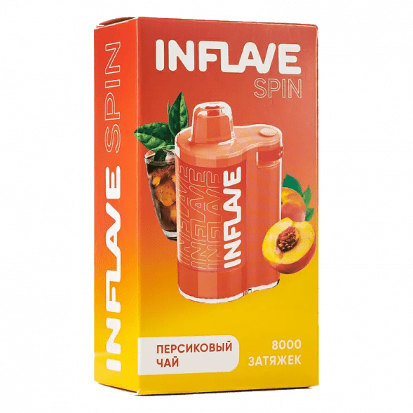INFLAVE SPIN - Персиковый Чай (8000 затяжек) купить в Перми