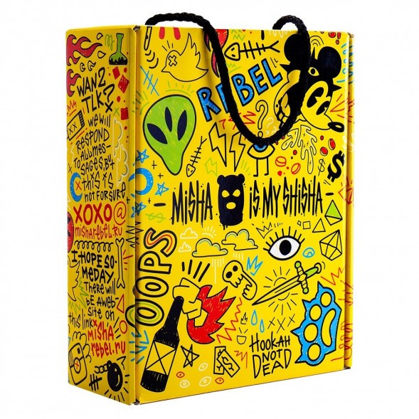 Кальян MISHA Rebel - Jet Black (Чёрный Матовый, Без Колбы) купить в Перми