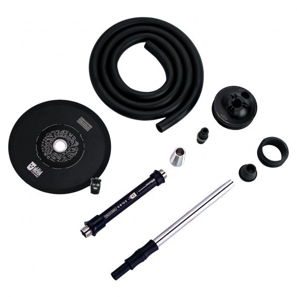 Кальян MISHA Rebel - Jet Black (Чёрный Матовый, Без Колбы) купить в Перми