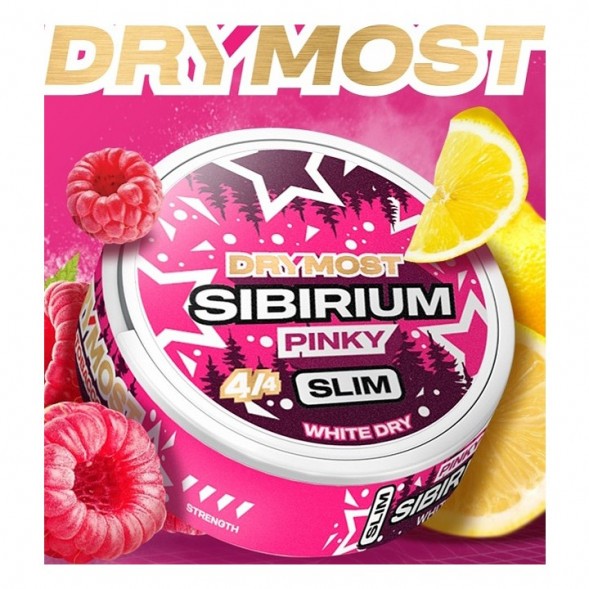 Табак жевательный DryMost - Sibirium Pinky Slim (Сибирский Малиновый Лимонад, 12 грамм) купить в Перми