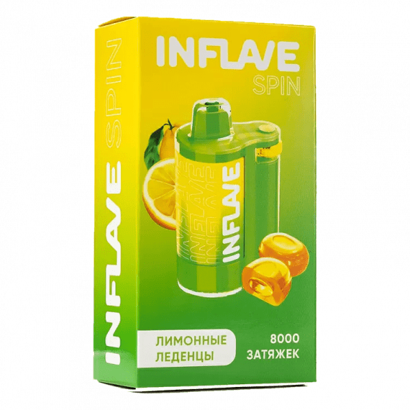 INFLAVE SPIN - Лимонные Леденцы (8000 затяжек) купить в Перми