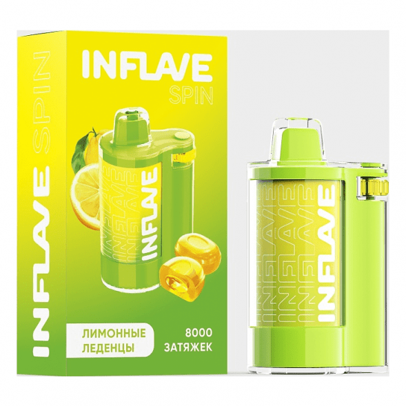INFLAVE SPIN - Лимонные Леденцы (8000 затяжек) купить в Перми