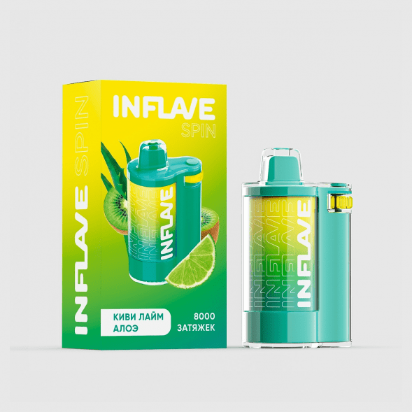INFLAVE SPIN - Киви Лайм Алоэ (8000 затяжек) купить в Перми