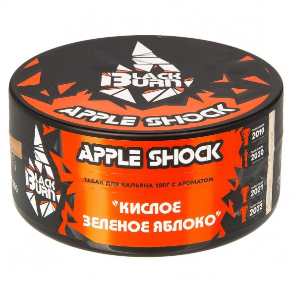 Табак BlackBurn - Apple Shock (Кислое Яблоко, 100 грамм) купить в Перми