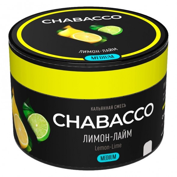Смесь Chabacco MEDIUM - Lemon-Lime (Лимон - Лайм, 40 грамм) купить в Перми