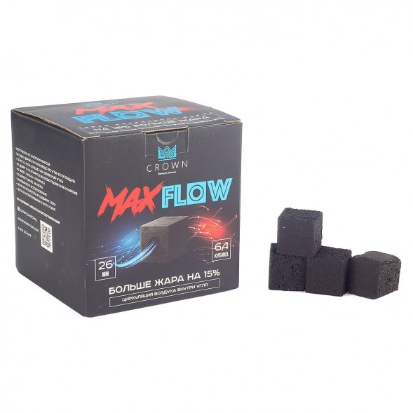 Уголь Crown MaxFlow (26 мм, 64 кубика) купить в Перми
