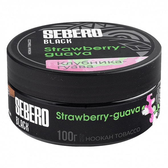 Табак Sebero Black - Strawberry Guava (Клубника и Гуава, 100 грамм) купить в Перми
