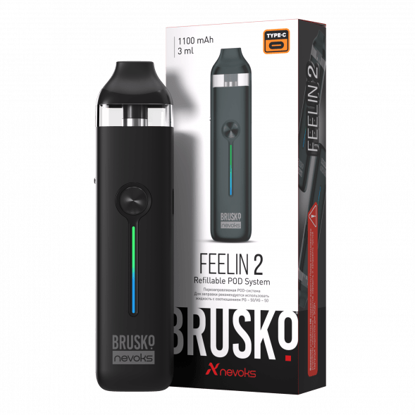 Электронная сигарета Brusko - Feelin 2 (Полуночный Чёрный) купить в Перми