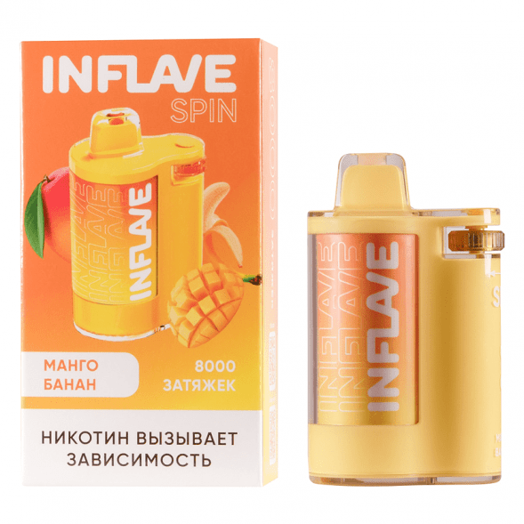 INFLAVE SPIN - Манго Банан (8000 затяжек) купить в Перми