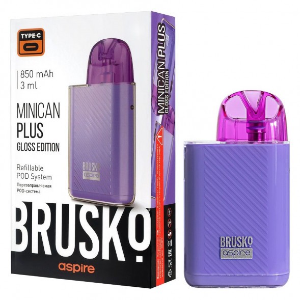 Электронная сигарета Brusko - Minican Plus Gloss Edition (850 mAh, Фиолетовый) купить в Перми