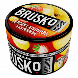 Смесь Brusko Medium - Персик с Бананом и Клубникой (50 грамм)