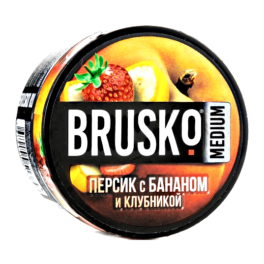 Смесь Brusko Medium - Персик с Бананом и Клубникой (50 грамм) купить в Перми