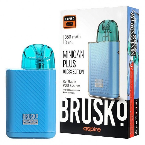 Электронная сигарета Brusko - Minican Plus Gloss Edition (850 mAh, Синий) купить в Перми