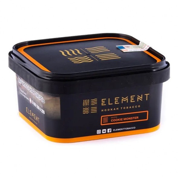 Табак Element Земля - Cookie Monster NEW (Земляничное Печенье, 200 грамм) купить в Перми
