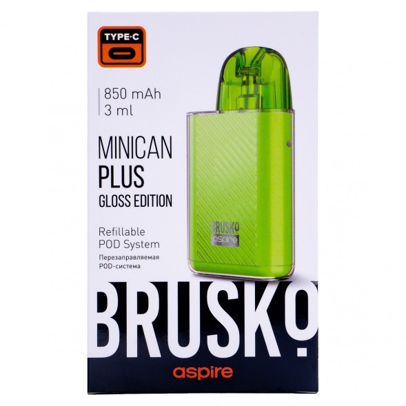 Электронная сигарета Brusko - Minican Plus Gloss Edition (850 mAh, Зелёный) купить в Перми