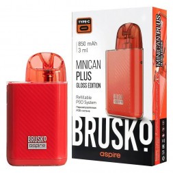 Электронная сигарета Brusko - Minican Plus Gloss Edition (850 mAh, Красный)