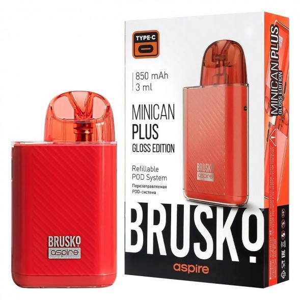 Электронная сигарета Brusko - Minican Plus Gloss Edition (850 mAh, Красный) купить в Перми