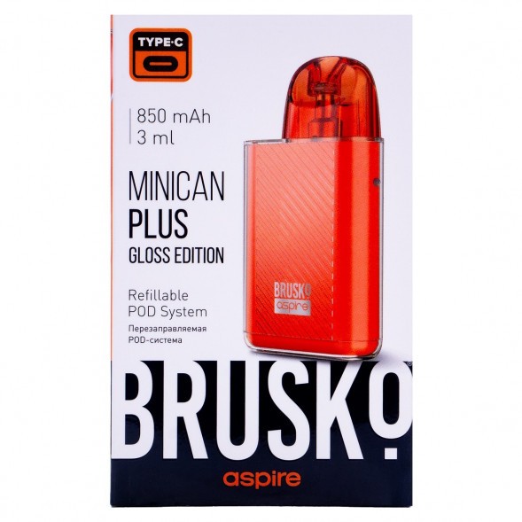 Электронная сигарета Brusko - Minican Plus Gloss Edition (850 mAh, Красный) купить в Перми