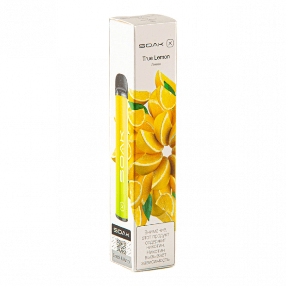 SOAK X - True Lemon (Лимон, 2200 затяжек) купить в Перми