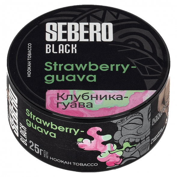 Табак Sebero Black - Strawberry Guava (Клубника и Гуава, 25 грамм) купить в Перми