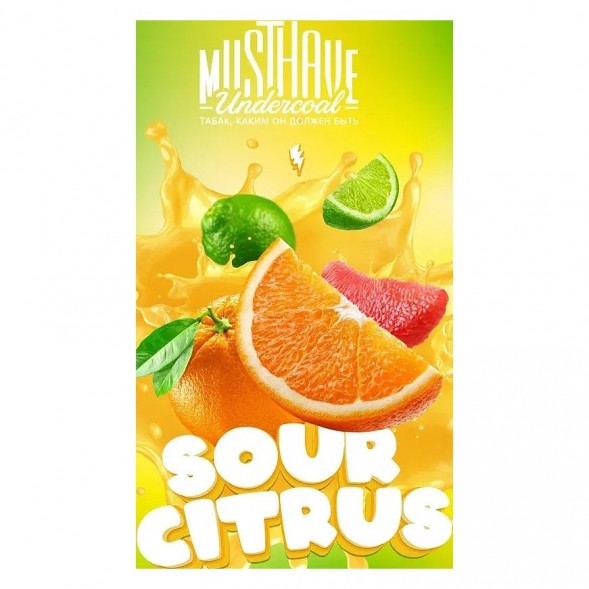 Табак Must Have - Sour Citrus (Кислый Цитрус, 125 грамм) купить в Перми