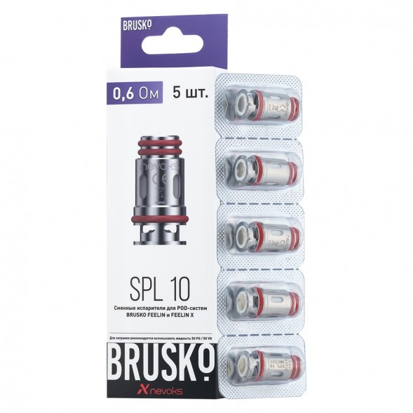 Испарители для Brusko Feelin (SPL-10, 0.6 Ом, 5 шт.) купить в Перми