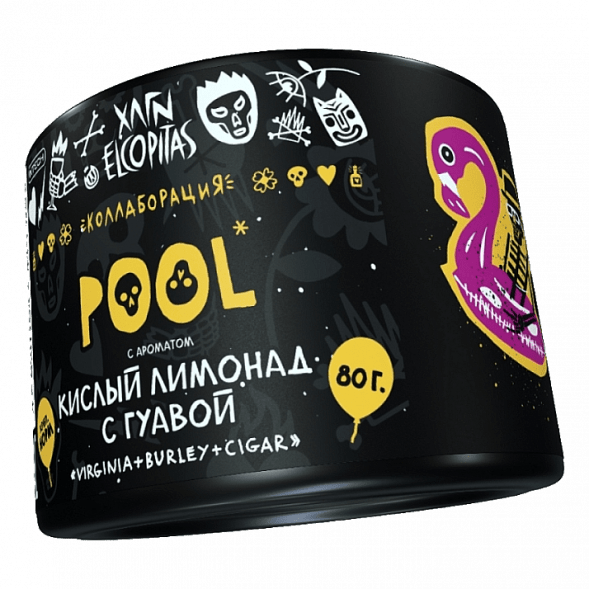 Табак Хулиган - POOL (Кислый Лимонад с Гуавой, 80 грамм) купить в Перми