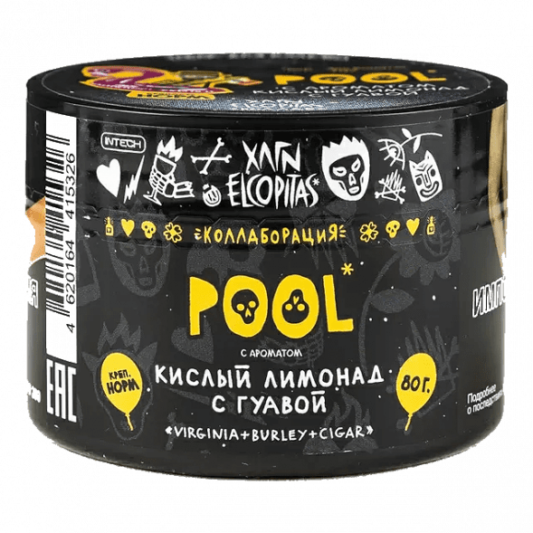 Табак Хулиган - POOL (Кислый Лимонад с Гуавой, 80 грамм) купить в Перми