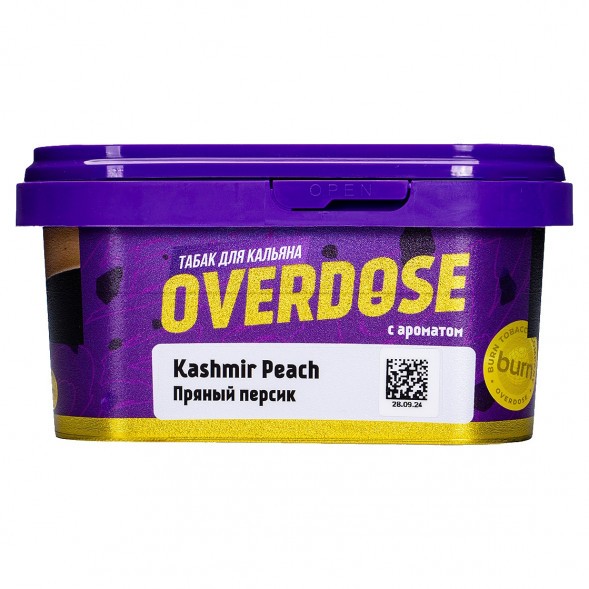 Табак Overdose - Kashmir Peach (Пряный Персик, 200 грамм) купить в Перми