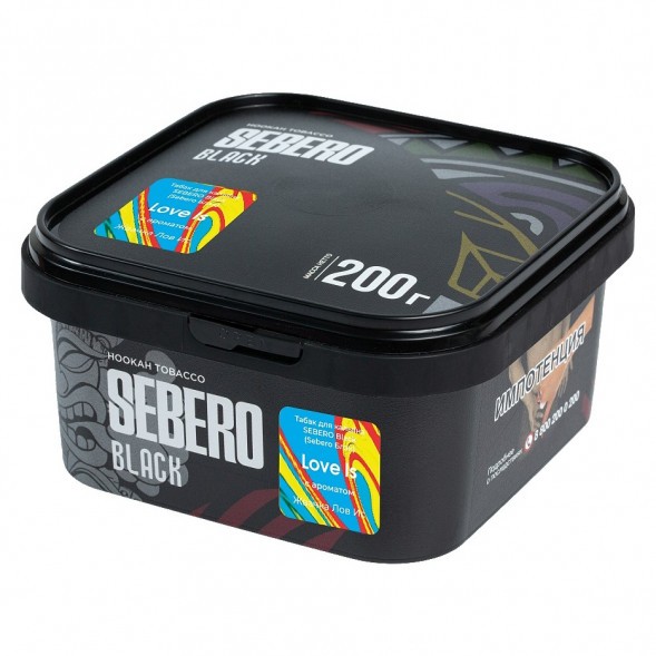 Табак Sebero Black - Love Is (Жвачка Лов Ис, 200 грамм) купить в Перми