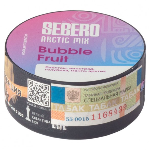 Табак Sebero Arctic Mix - Bubble Fruit (Фруктовая Жвачка, 25 грамм) купить в Перми
