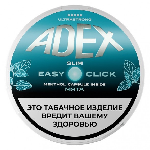 Табак жевательный ADEX ULTRA STRONG SLIM Easy Click - Double Mint (Двойная Мята) купить в Перми