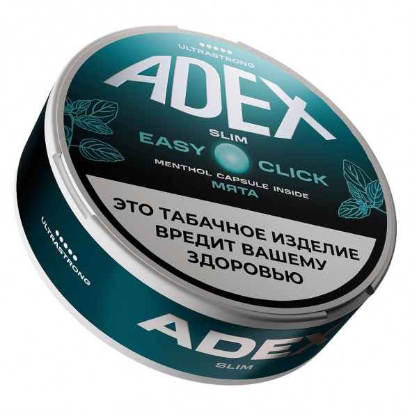 Табак жевательный ADEX ULTRA STRONG SLIM Easy Click - Double Mint (Двойная Мята) купить в Перми