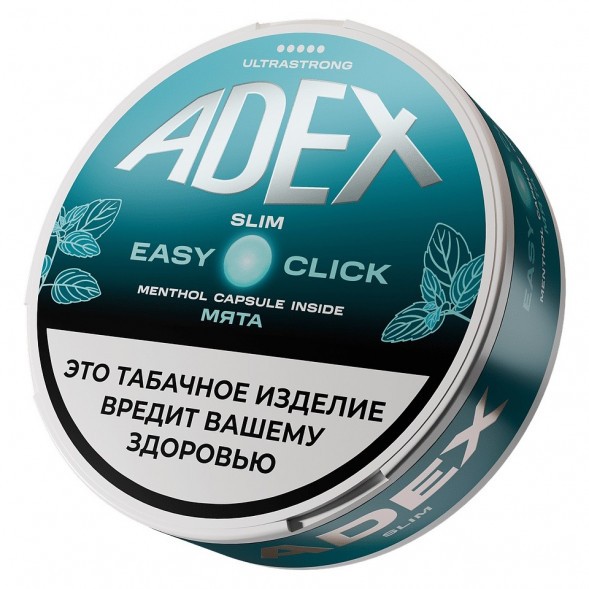 Табак жевательный ADEX ULTRA STRONG SLIM Easy Click - Double Mint (Двойная Мята) купить в Перми