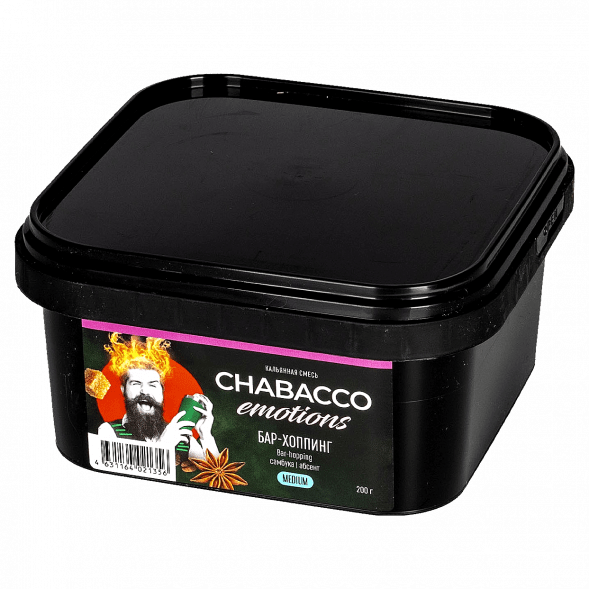 Смесь Chabacco Emotions MEDIUM - Bar-hopping (Бар-хоппинг, 200 грамм) купить в Перми