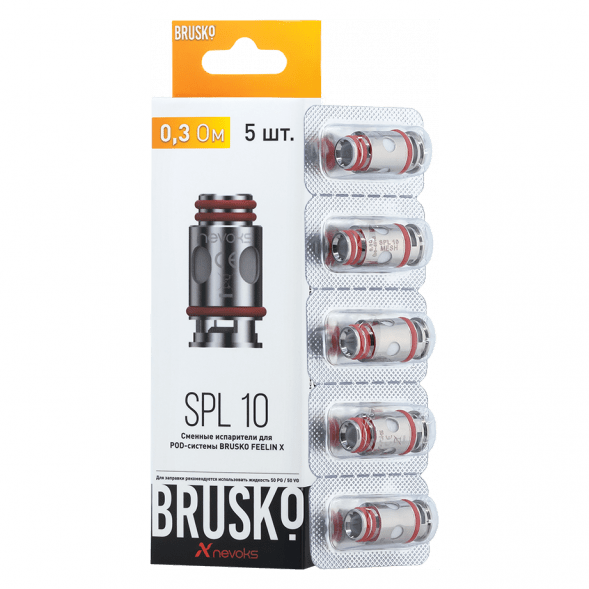 Испарители для Brusko Feelin (SPL-10, 0.3 Ом, 5 шт.) купить в Перми