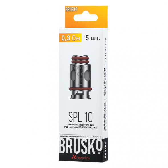 Испарители для Brusko Feelin (SPL-10, 0.3 Ом, 5 шт.) купить в Перми