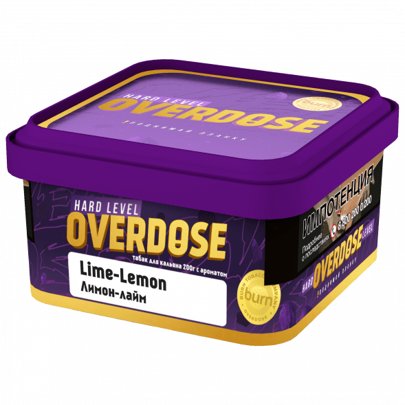 Табак Overdose - Lime-Lemon (Лимон и Лайм, 200 грамм) купить в Перми